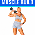Woman performing a dumbbell full body strength workout designed to build muscle and strength over 40.