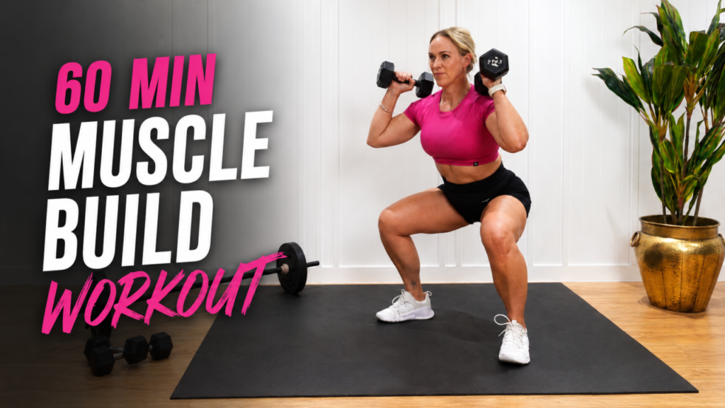 muscle building workout for women over 40 using dumbbells at home