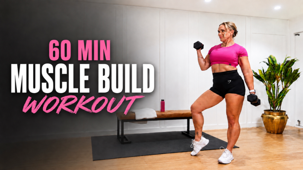 60 min muscle building workout for women over 40 with compound lifts