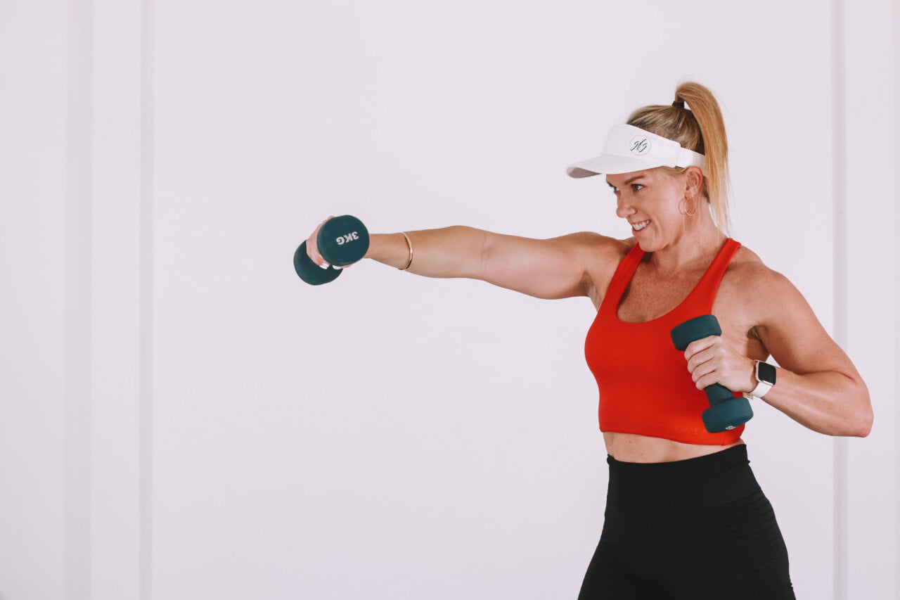 TIGHT & TONED ARMS & ABS! 30 Minute Standing Dumbbell Workout ( No  Crunches/No Planks) 