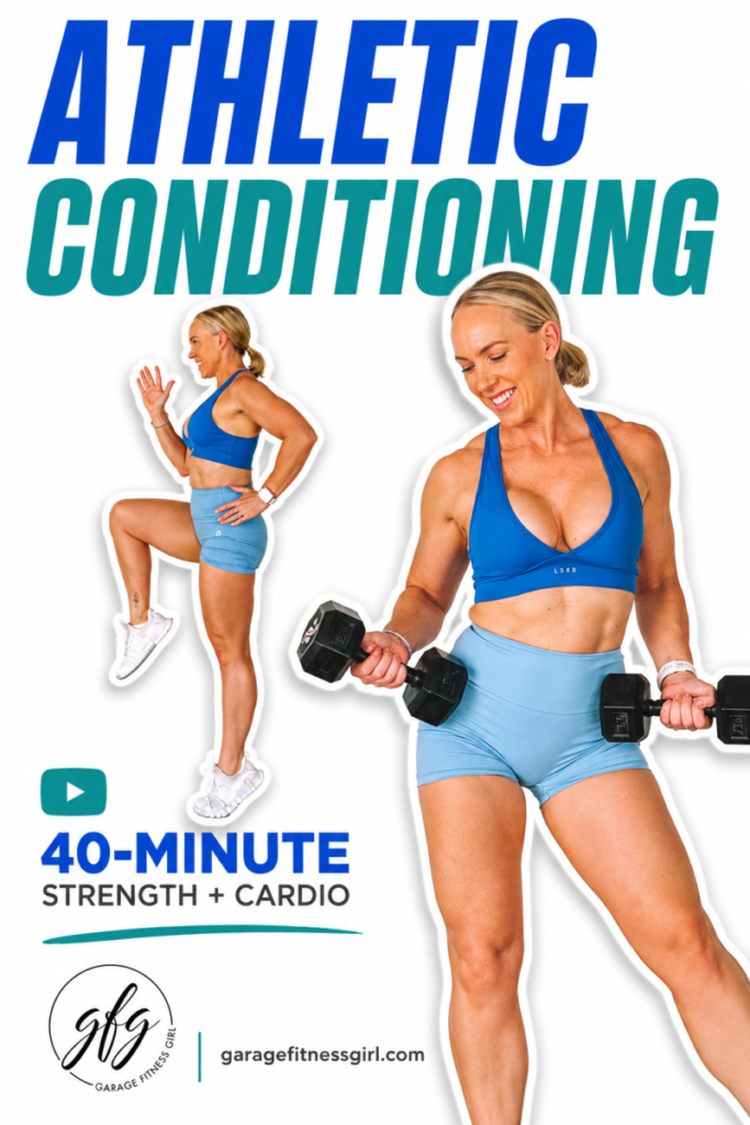 40 Min Athletic Strength & Conditioning Workout for Women Over 40 1 Garage Fitness Girl