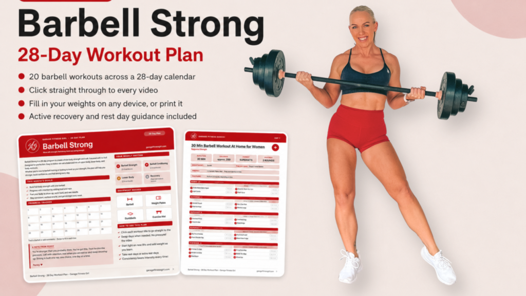 Barbell workout plan for women over 40, the Barbell Strong 28 day program