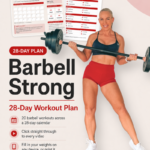 Barbell workout plan for women over 40, pin the free 28 day Barbell Strong calendar