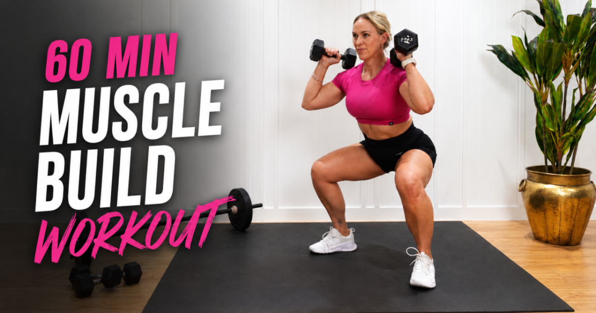 muscle building workout for women over 40 using dumbbells at home