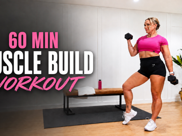 60 min muscle building workout for women over 40 with compound lifts