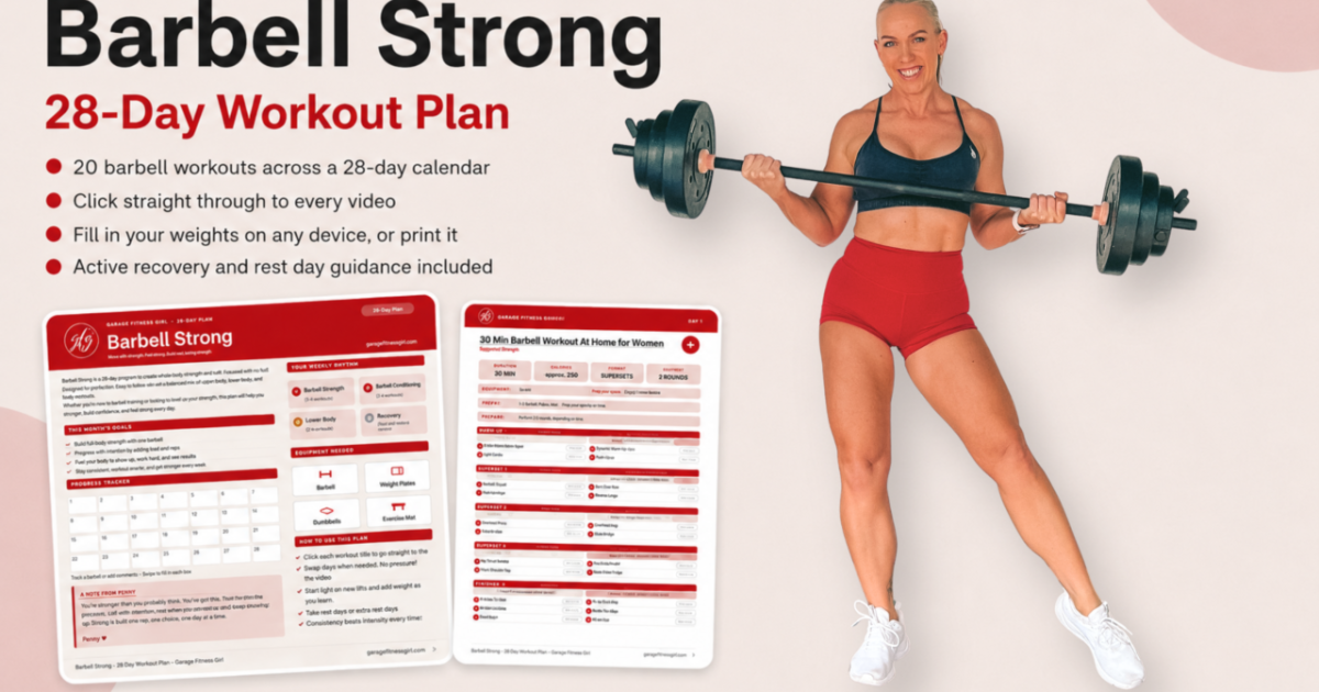 Barbell workout plan for women over 40, the Barbell Strong 28 day program