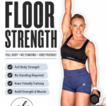 Penny Barnshaw, Garage Fitness Girl 1 Garage Fitness Girl Floor strength workout for women over 40 Pinterest pin - full body dumbbell tri-sets, knee friendly
