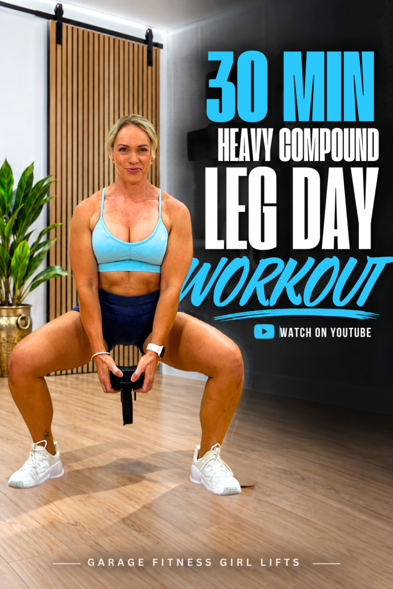 30 minute heavy dumbbell leg workout for women over 40 at home