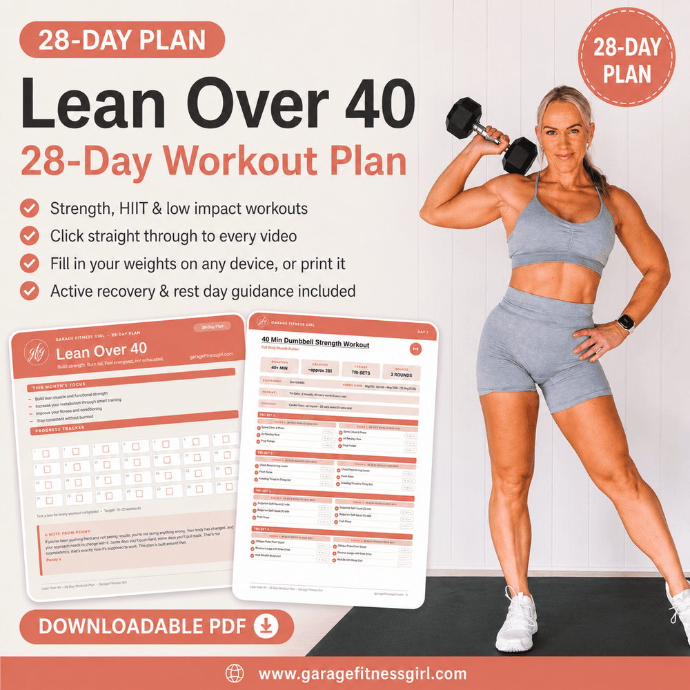 Shop 4 Garage Fitness Girl Lean Over 40: 28-Day Plan