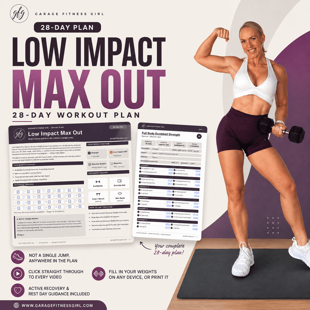 Shop 8 Garage Fitness Girl Low Impact Max Out: 28-Day Plan