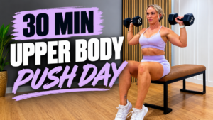 30 minute push day workout for women over 40 with dumbbells